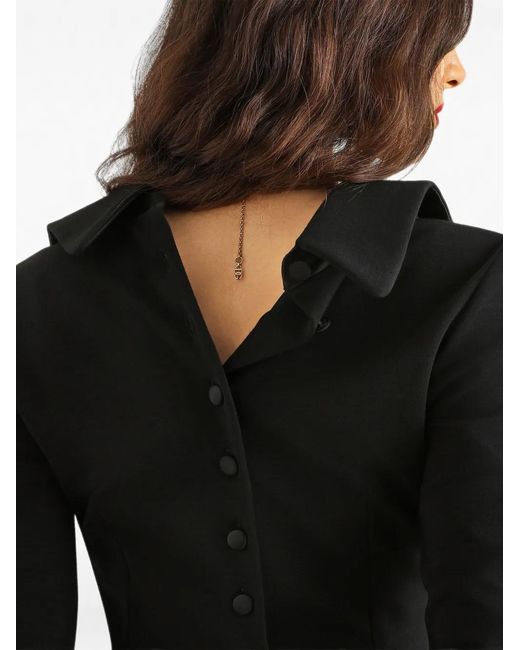 Dolce & Gabbana Black Wool Jersey Blouse