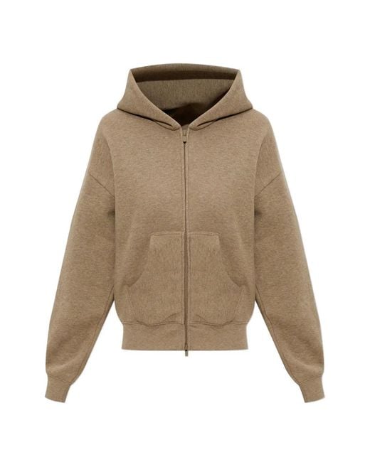 Fear Of God Natural Logo-Print Zip-Fastening Hoodie