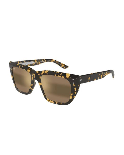 Maui Jim Black Aloha Lane Tortoiseshell Square Sunglasses