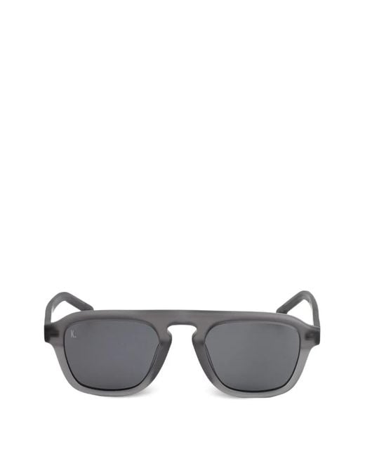 Kaleos Eyehunters Gray Crowne Square-Frame Sunglasses for men