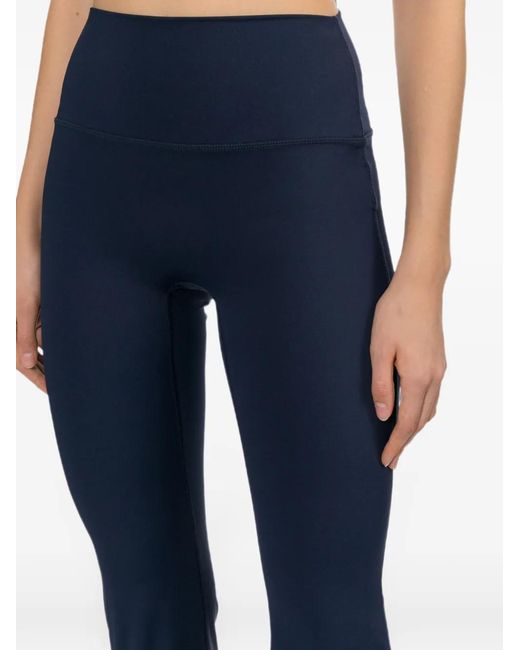 AAPE BY A BATHING AP Blue Logo-Print Flared Trousers