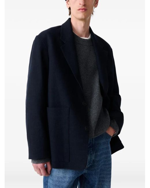 Studio Nicholson Blue Blazer Conde À Poche Plaquée for men