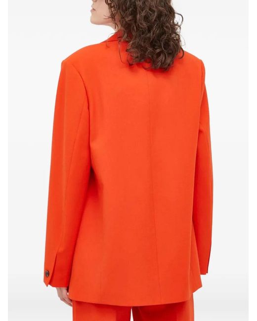 Samsøe & Samsøe Red Single-Breasted Blazer