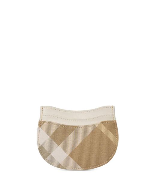 Burberry Rocking Horse Geruite Leren Pasjeshouder in het White