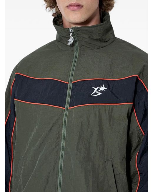 BoTT Gray Contrast-Panel High-Collar Jacket for men