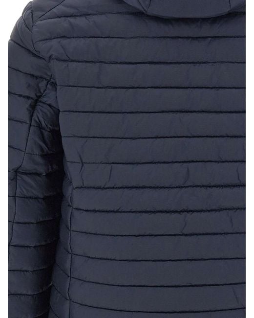 Save The Duck Blue Donald Hooded Quilted Jacket for men
