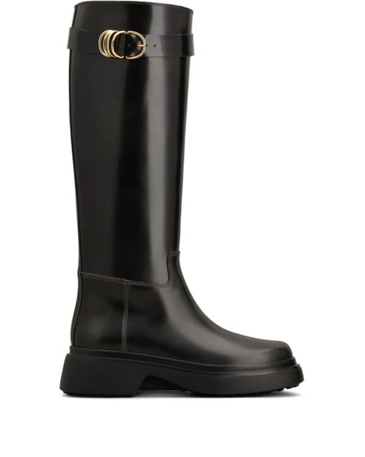 Botas altas con paneles elásticos Tod's de color Black