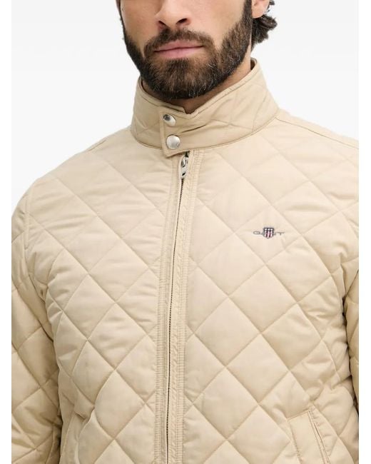 Gant Natural Quilted Zip-Up Jacket for men