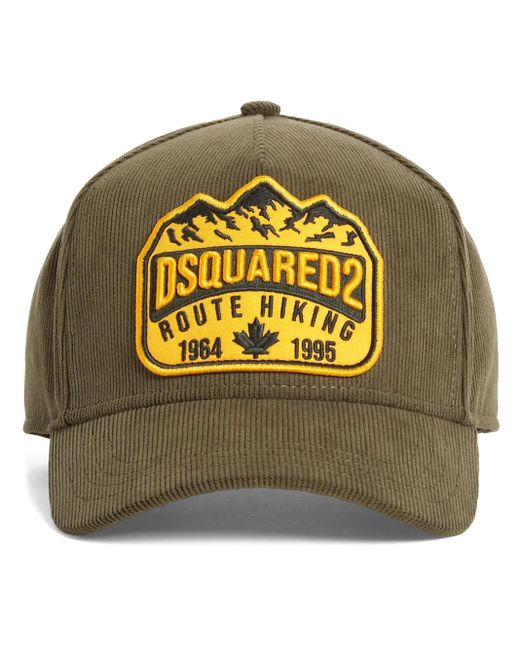 DSquared² Gray Logo-Appliqué Baseball Cap for men