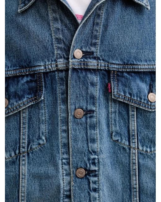 Levi's Blue Trucker Button-Fastening Denim Jacket for men