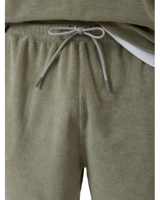 Closed Green Drawstring Terry-Cloth Shorts for men