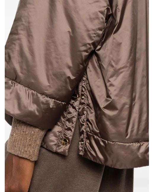 Max Mara Brown The Cube Hooded Zip-Up Coat