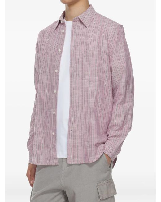 Camisa a rayas Samsøe & Samsøe de hombre de color Purple