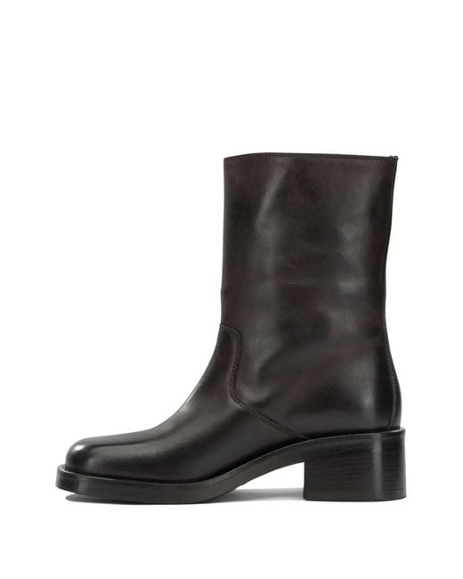 strategia shoes Black Bottes En Cuir À Détail De Boucle