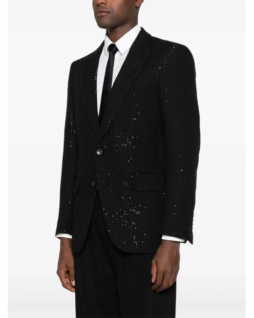 Tom Ford Black Embellished Two-Button Blazer for men
