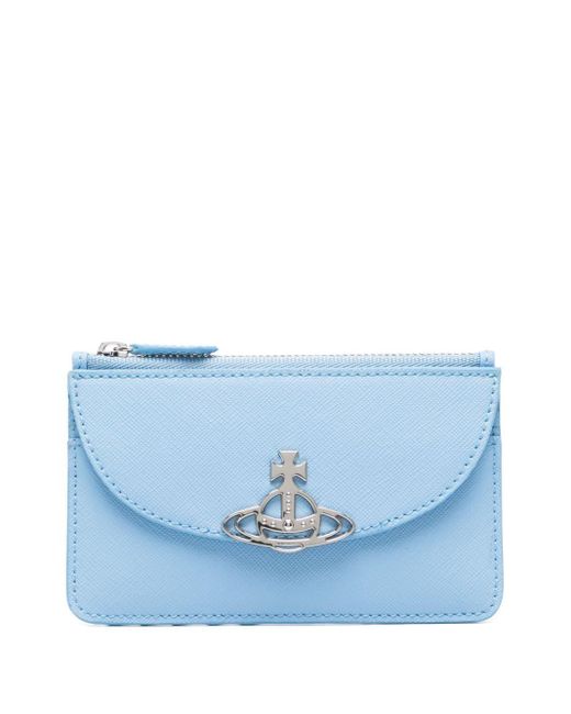 Vivienne Westwood Blue Orb-motif Leather Wallet