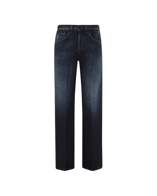 Dondup Blue Jacklyn Wide-Leg Jeans