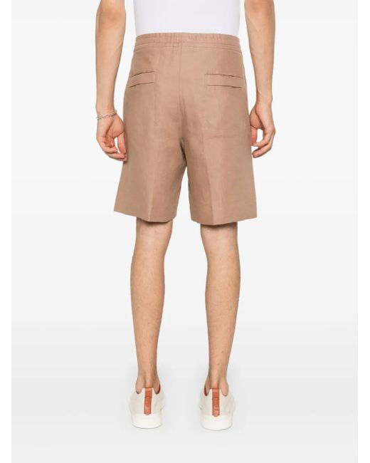 Zegna Natural Oasi Lino Linen Shorts for men