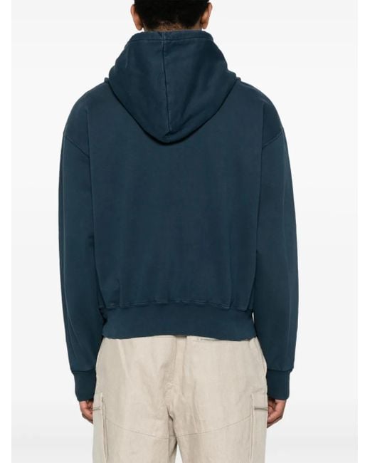 Jacquemus Blue Organic Cotton Carmague Hoodie for men