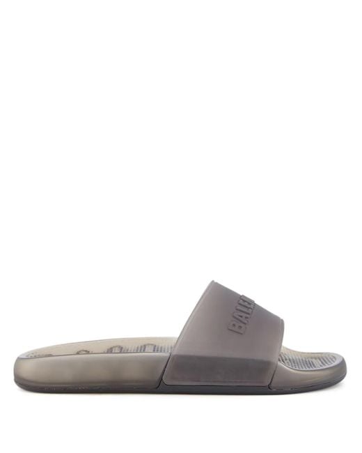 Sandalias con logo en relieve Balenciaga de hombre de color Gray