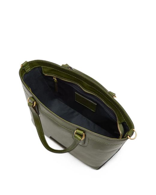 The Bridge Green Larissa Leather Shoulder Bag