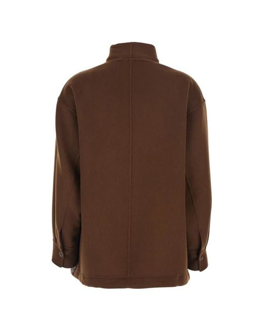 Max Mara Brown Pocket Zip-Fastening Jacket