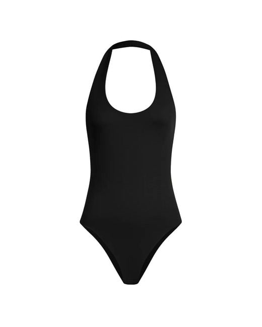 12 STOREEZ Black Naomi Halterneck Bodysuit