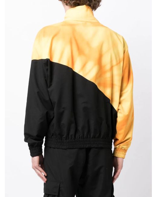 BLUE SKY INN Black Embroidered-Logo Two-Tone Jacket for men
