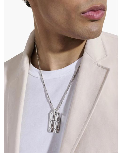 John Hardy Metallic Icon 50 Tag Necklace for men