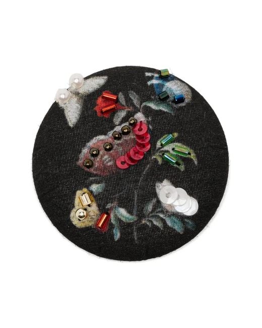 Undercover Gray Bead-Embellishment Brooch