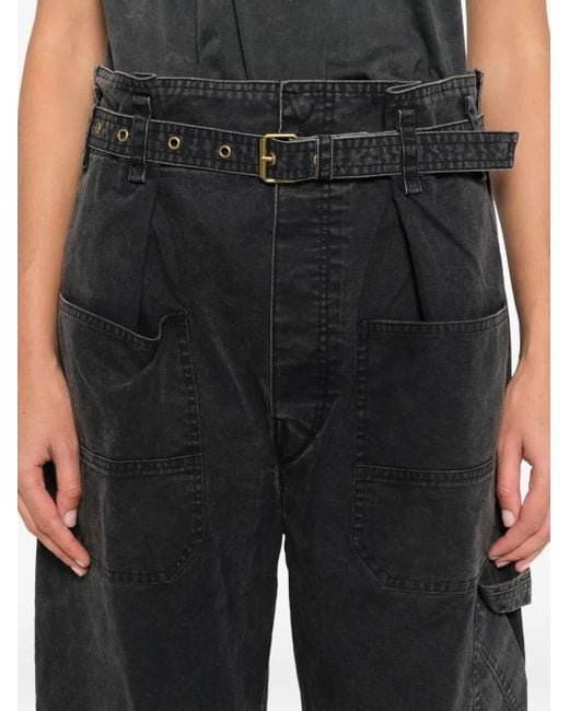 Isabel Marant Gray Belted Pocket Trousers