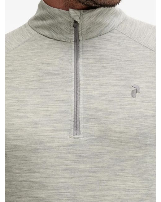 Top Con Mezza Zip di Peak Performance in Gray da Uomo