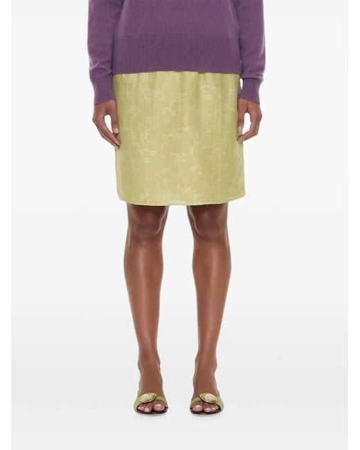 Christopher Esber Yellow Light Leak Jacquard Midi Skirt