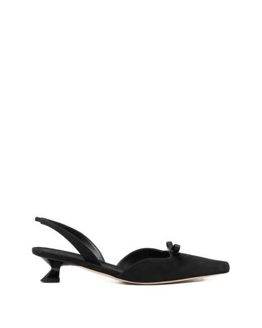 3Juin Black Manny Bow-Detail Mules