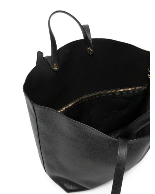 Patrizia Pepe Black Sac Porté Épaule (In)Complete En Cuir