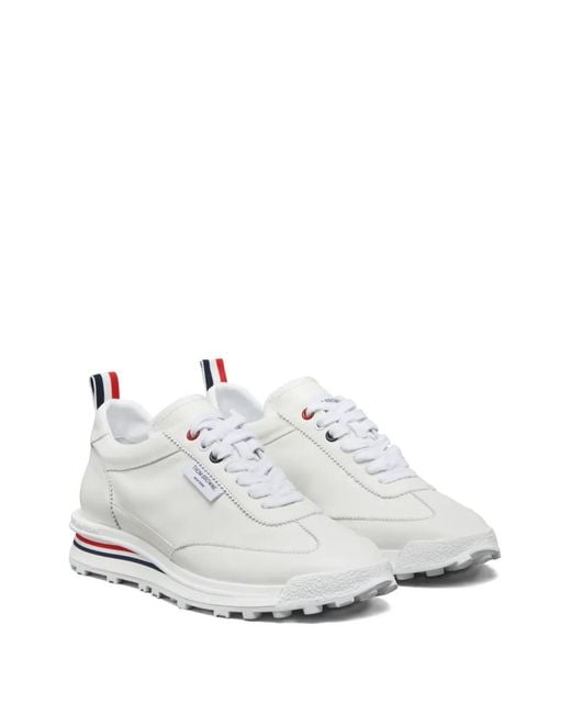 Thom Browne White Nappa Runner Sneakers