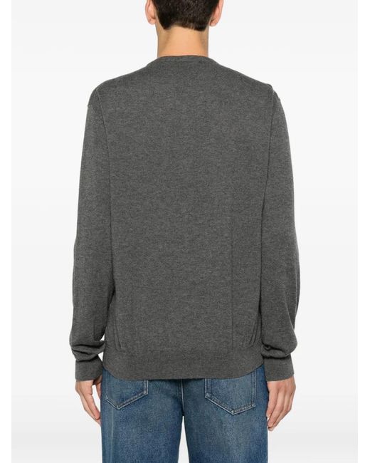 The Row Gray Mapple V-Neck Cashmere Sweater for men