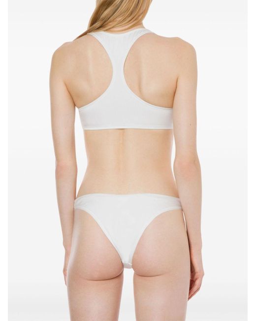 Philosophy Di Lorenzo Serafini White Logo-print Bikini Set