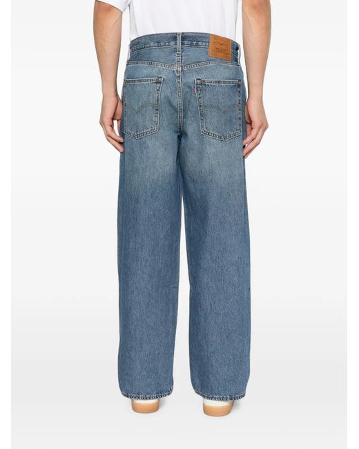 Levi's Blue Faded Straight-Leg Jeans for men