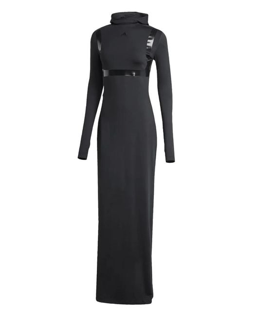 adidas Women's Black Hooded Maxi Dress