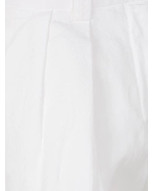 Aspesi White Classic Bermuda Trousers