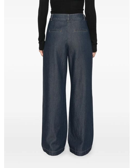 MAISON 123 Blue Adele Wide-Leg Jeans