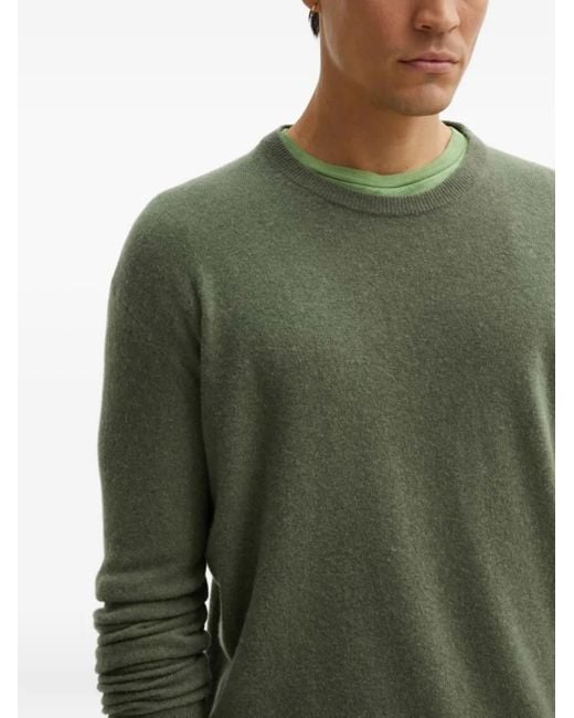 American Vintage Green Raxow Round-Neck Wool-Blend Sweater for men