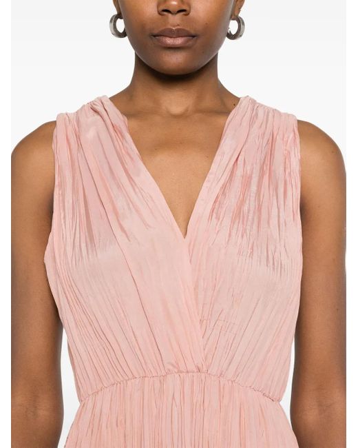 Forte_forte Pink Pleated Long Dress