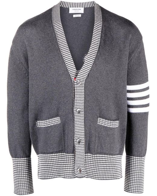 Thom Browne Intarsia Vest in het Gray voor heren