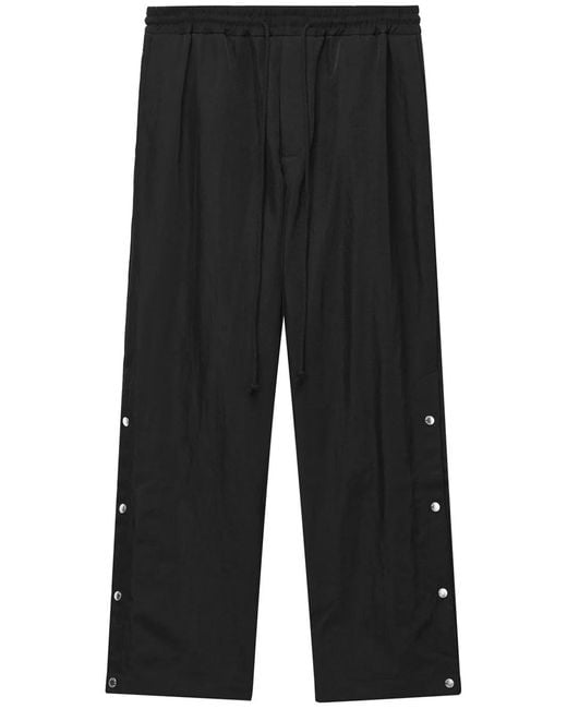 Song For The Mute Black Side-Button Fastening Trousers for men