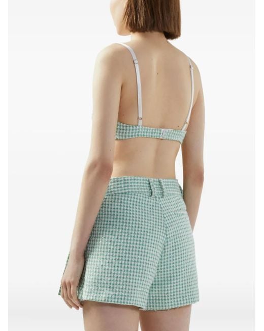 Gcds Green Tweed Top