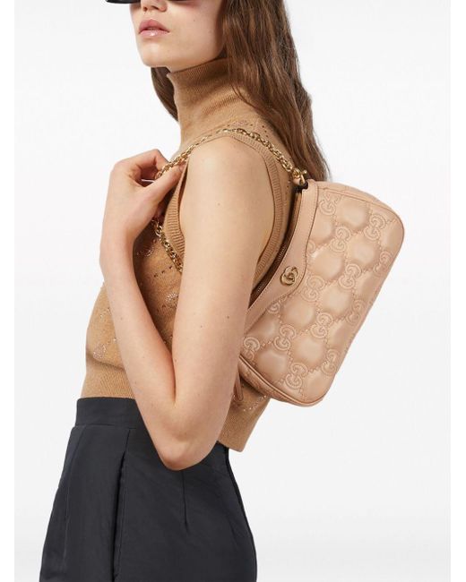 Gucci Pink GG Matelassé Shoulder Bag