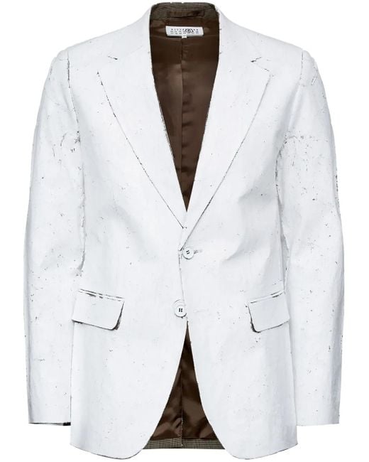 メンズ MM6 by Maison Martin Margiela コーティング ジャケット White