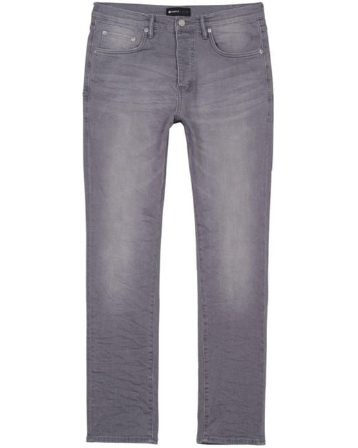 Purple Brand Ausgeblichene Straight-Leg-Jeans in Gray für Herren